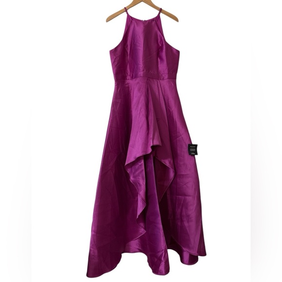 Lulus Broadway Show Magenta Taffeta High-Low Gown Sz. XL - NWT - Picture 9 of 14
